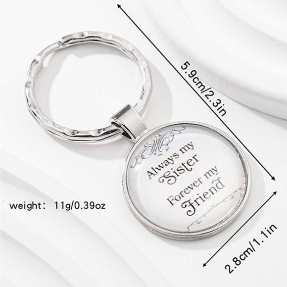 Always My Sister Forever My Friend Keychain Gift - Picture 3 of 3